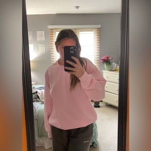 DO WHAT MAKES YOU HAPPY pink crewneck